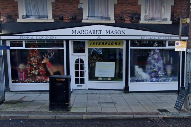 Margaret Mason Florist on Friargate, Preston, has a rating of 4.8 out of 5 from 121 Google reviews