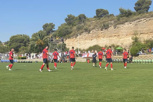 Preston North End's players ready for their game against Getafe.