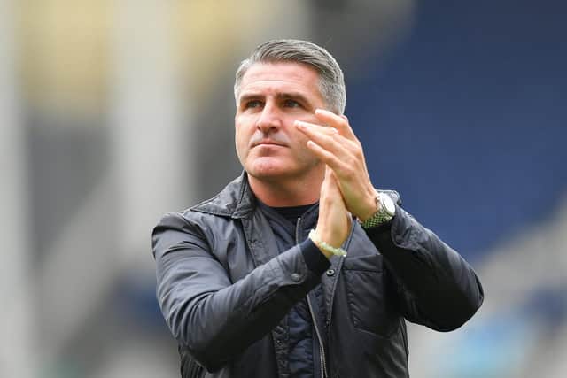 Preston North End manager Ryan Lowe applauds the fans at Deepdale after the Millwall game
