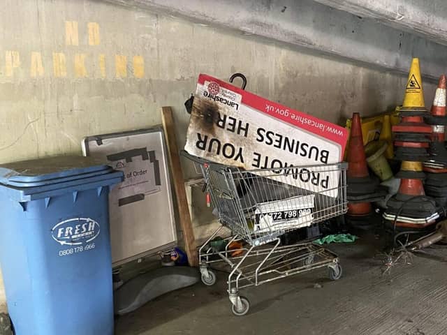 Arndale Accrington - Banksy? Photo: Neil Buchanan