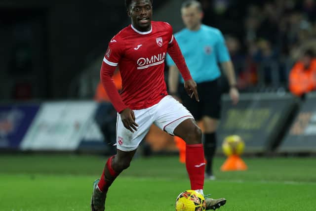 David Tutonda was on target for Morecambe