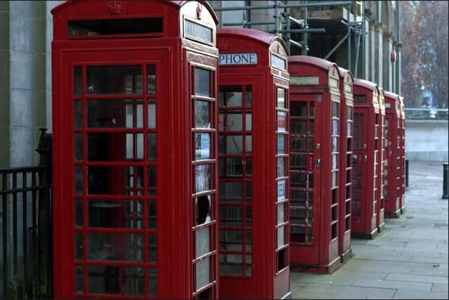 The landmark red phone boxes are looking sad and forgotten.