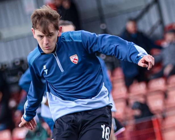 Ben Tollitt scored what proved to be Morecambe's consolation goal at Scunthorpe United Photo: Morecambe FC