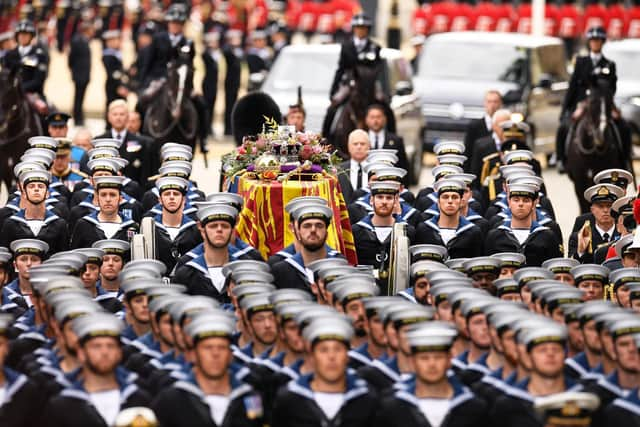 Jack Cross was awarded the Royal Victorian Medal for the part he played in the Queen's funeral, pictured above.