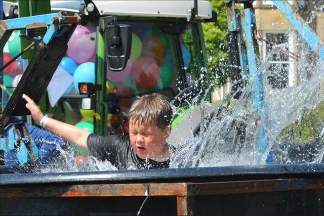 Another youngster having a splashing time at Longridge Show.