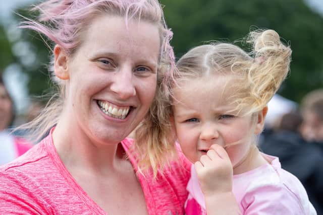 Hannah and Marnie McGill at Race for Life in Preston's Moor Park last year
