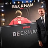 David Beckham attends the Netflix 'Beckham' UK Premiere at The Curzon Mayfair on October 03, 2023 in London, England. (Photo by Gareth Cattermole/Getty Images)