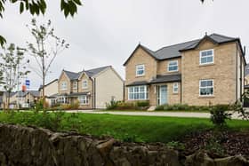 The properties built with Cumbria stone at Jones Homes’ Stonecross Meadows development in Kendal.