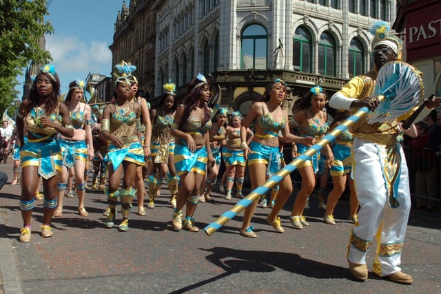 Having fun at the Caribbean Carnival in Preston city centre