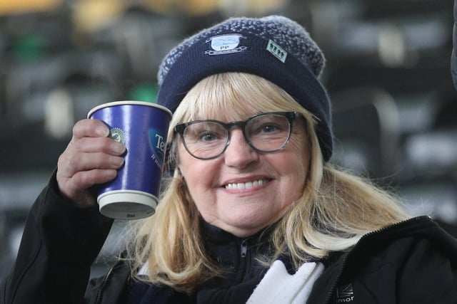 A PNE fan enjoys a brew before the Derby game