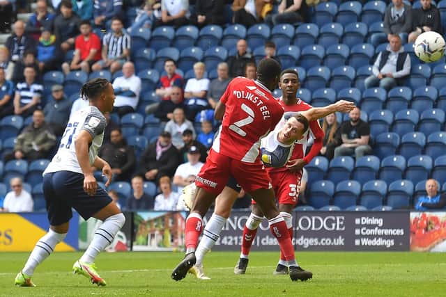 Alan Browne gives Preston North End the lead against Middlesbrough at Deepdale
