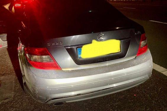 A stop check on the M6 south near Preston revealed this Mercedes had no insurance and the driver had no licence.
The car was seized and the driver reported.