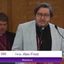 Rev Alex Frost speaking at Synod