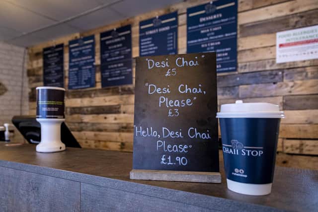 Chaii Stop owner Usman Hussain recently introduced a sign explaining that customers will pay different prices for the same drink depending how politely they order.
