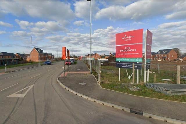 Wain Homes is already building on land close to its newly-approved estate, alongside the East-West link road (image: Google)