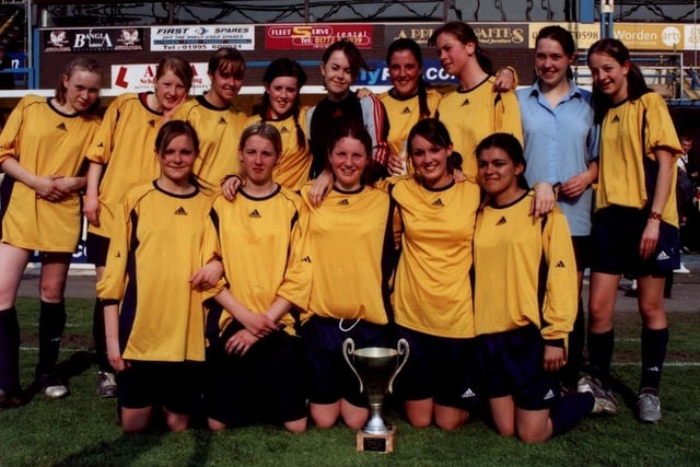 The all-girls team from Archbishop Temple, High School - winners of the PNE  Guild Cup