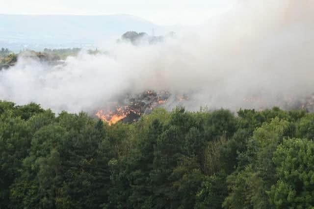 A "large amount of landfill waste" went up in flames at a waste management site in Buckshaw Village