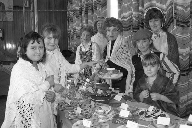 Victorian values made a comeback in 1989 at a Lancashire school when it organised an Owd Market Day to raise money. Pupils, staff and children of Tulketh High School, Ingol, Preston, joined in the fun by dressing in Victorian costumes