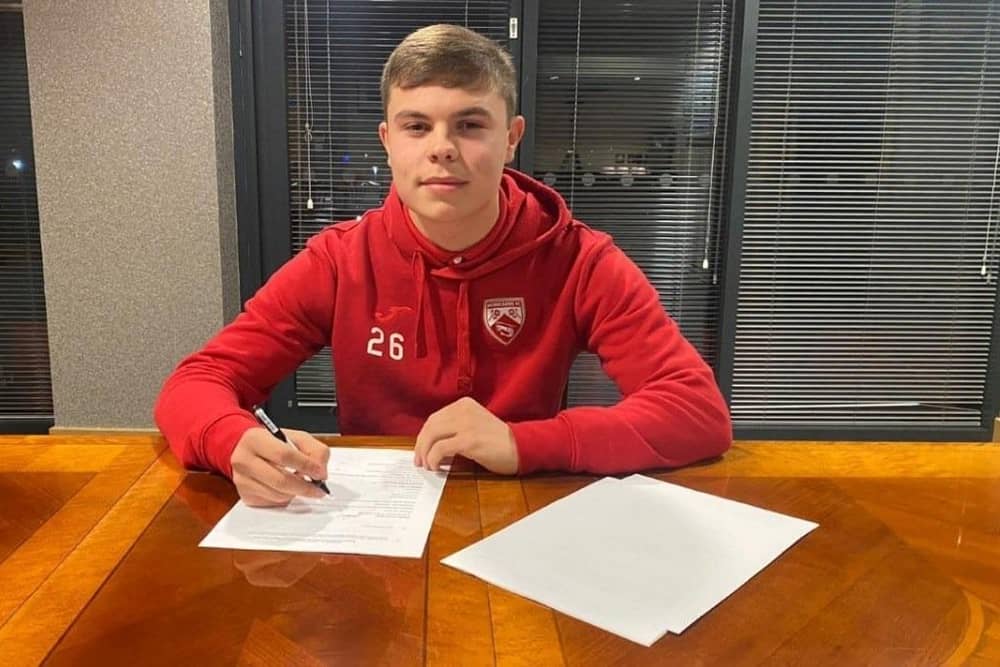 Connor Pye signed his first professional contract with Morecambe earlier this year Picture: Morecambe FC