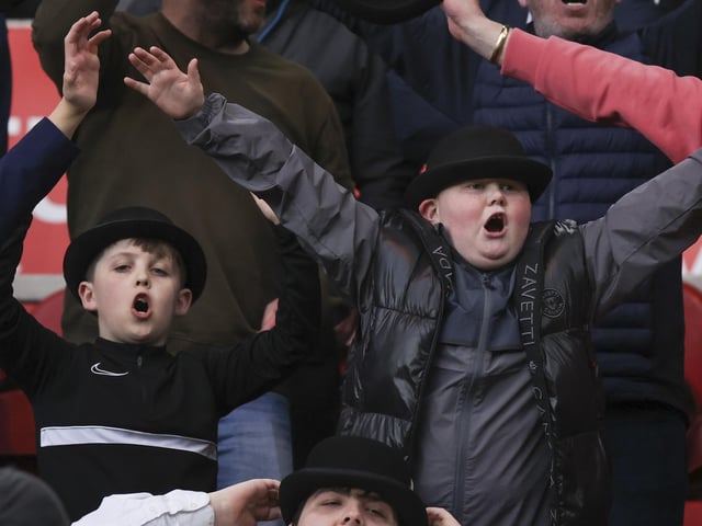 PNE fans at Middlesbrough