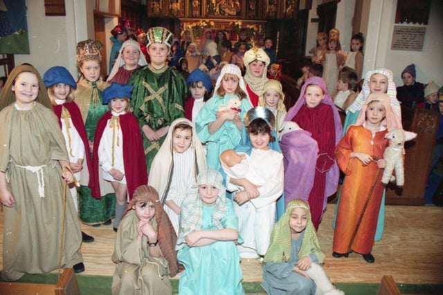 There were more than 90 stars to follow as a primary school put on its nativity play. Weeks of rehearsals came to an end when all 92 pupils of wrea Green County Primary, Wrea Green, near Preston, acted out the Nativity to a packed St Nicholas Church