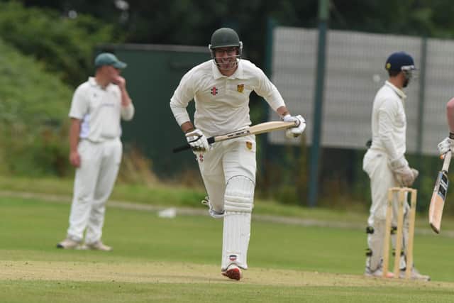 Chorley's batsman Alex Howarth in action.
