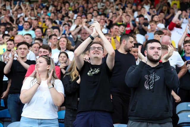 PNE fans applaud their team.