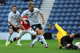 Nicky Wroe scores the second goal for PNE.