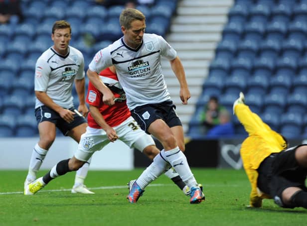 Nicky Wroe scores the second goal for PNE.