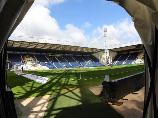 Preston North End's Deepdale ground pictured from the players' tunnel