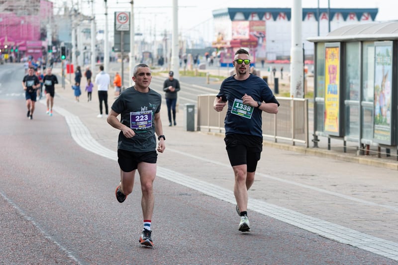 Runners pound the pavements in Blackpool