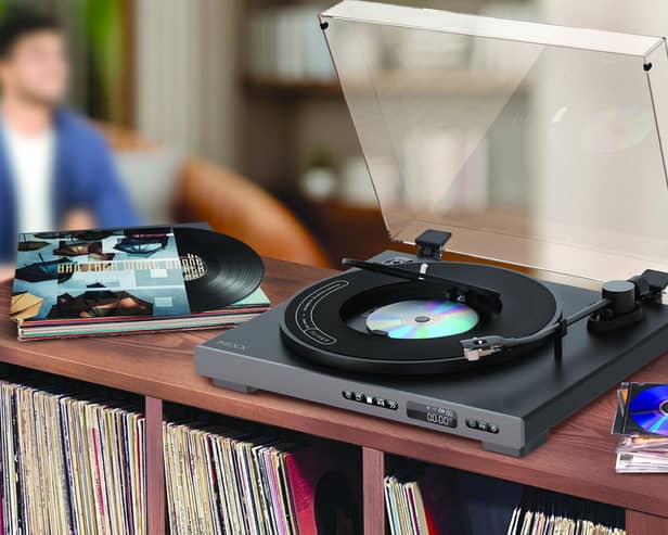 MIXX Analog Plus, all-in-one music system with concentric integrated CD Player.