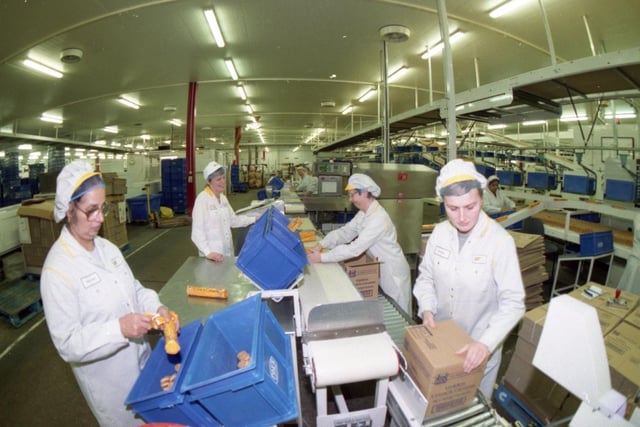 Staff at Fox's Biscuits hard at work at the Kirkham factory