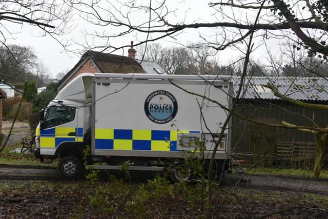 A police under water search van parked beside the River Wyre where Nicola Bulley from Inskip was believed to have been last spotted before going missing yesterday morning