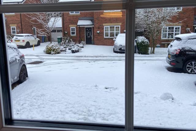 Snow in Chorley, as captured by a reader.