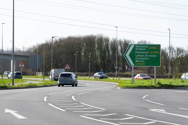 The Blackpool Road stretch of the A583, close to the junction with the new Preston Western Distributor Road - the eastern starting point for the planned safety upgrages on the former route