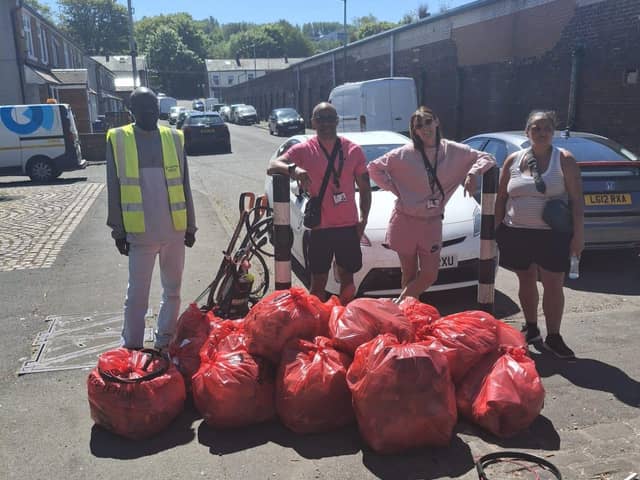 lots of rubbish collected
