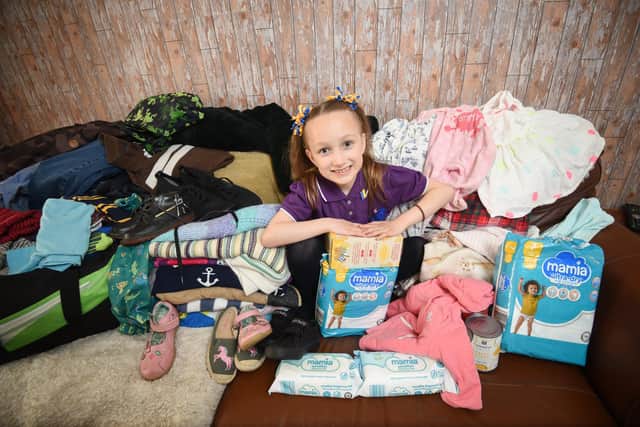 7-year-old Elsie Lowe from Kirkham has organised a donation drive for the children of Ukraine