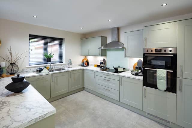 The kitchen in the Whalley show home