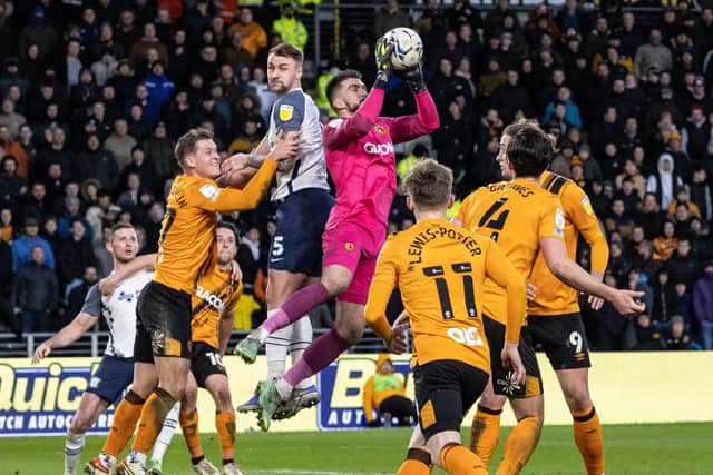 Hull City goalkeeper Matt Ingram in action against Preston North End in February