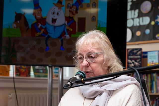 A reading of Humpty Dumpty at Chorley Library for the younger children