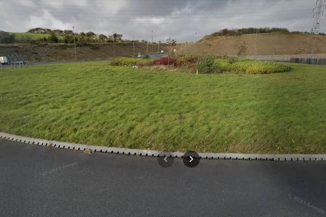 The roundabout on the Bay Gateway at Lancaster where the HGV is believed to have overturned. Picture from Google Street View.