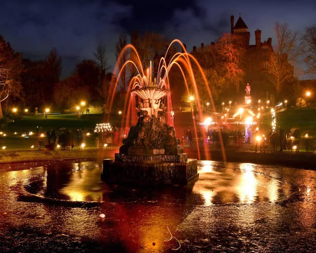 The Victorian splendour of Preston's Avenham and Miller parks on display at Preston Festive Fire Garden