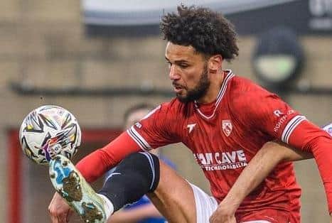 Morecambe striker Lee Angol was on target again (photo: Morecambe FC)