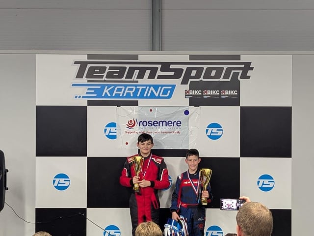 Race League champions Jack, who took the junior title, and Harry L, who won the cadet title