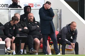 Derek Adams' Morecambe squad suffered relegation to the National League Photo: Jan Kruger/Getty Images