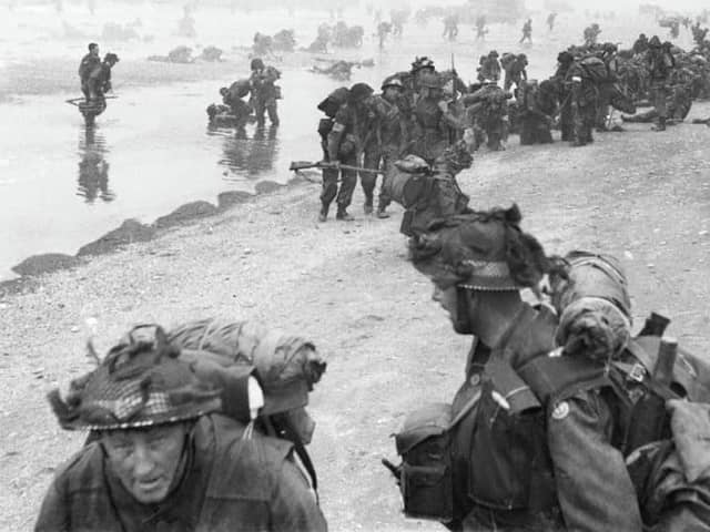 British troops on Sword beach Northern France