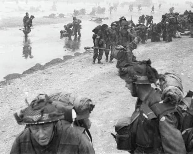British troops on Sword beach Northern France