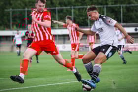 Isaac Sinclair in action against Liversedge (photo: Ruth Hornby)
