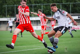 Isaac Sinclair in action against Liversedge (photo: Ruth Hornby)